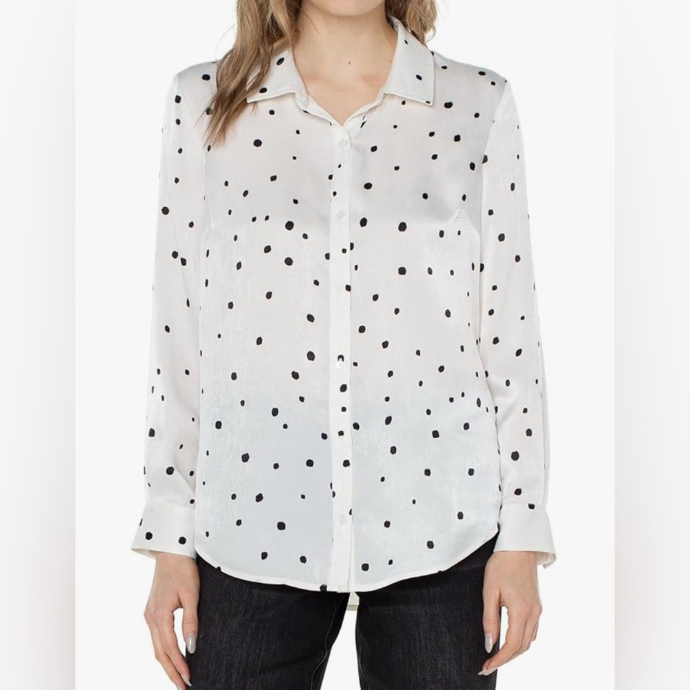 NWT Liverpool Flap Pocket Button Front Woven Blouse XL